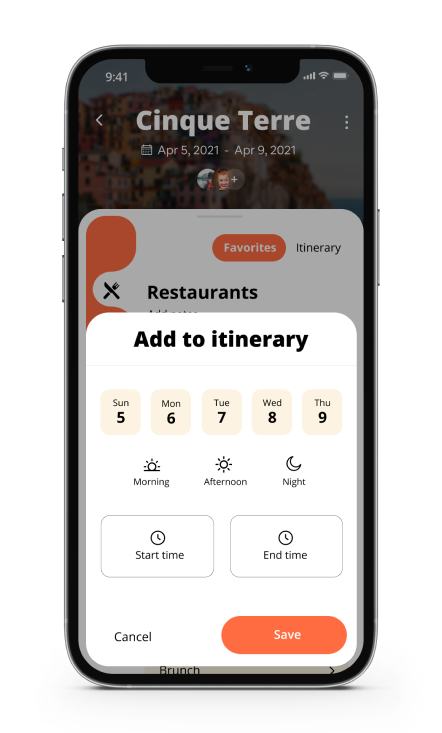 Image of app - Itinerary